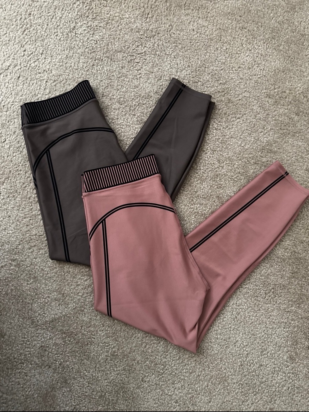 alo airlift high waist 7/8 line up Leggings Espresso Chestnut size XS - Picture 3 of 7
